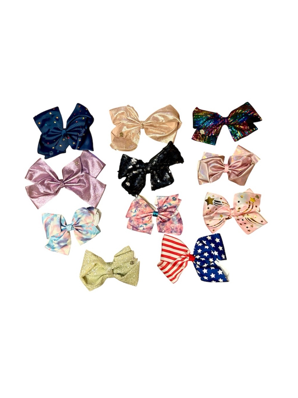 Girls  Multi-Color Hair Bow Set - Assorted Styles 33 Bows